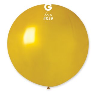 Latexový JUMBO balón GEMAR, metalický, zlatý (G220 - #039), průměr 80cm