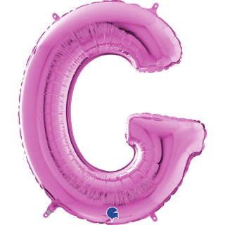 Fóliové písmeno G, růžová barva, velikost 66cm (zn. GRABO)