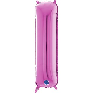 Fóliové písmeno I, růžová barva, velikost 66cm (zn. GRABO)
