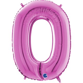 Fóliové písmeno O, růžová barva, velikost 66cm (zn. GRABO)