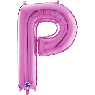 Fóliové písmeno P, růžová barva, velikost 66cm (zn. GRABO)