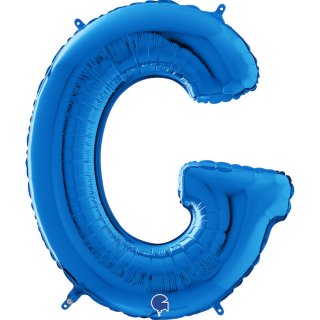 Fóliové písmeno G, modrá barva, velikost 66cm (zn. GRABO)