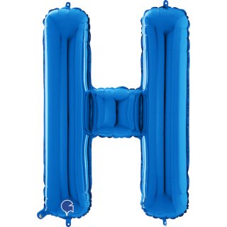 Fóliové písmeno H, modrá barva, velikost 66cm (zn. GRABO)