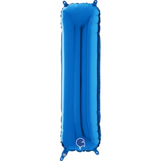Fóliové písmeno I, modrá barva, velikost 66cm (zn. GRABO)