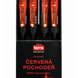 BENGÁSLKÝ OHEŇ – pochodně, zápalnice - červená barva - set 4ks (zn. TARRA)