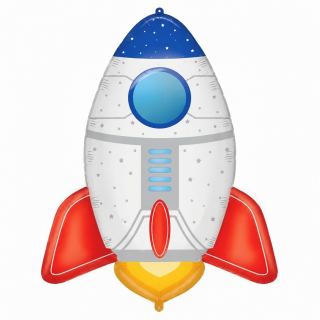 Fóliový balónek vesmírná RAKETA, velikost 70cm (zn. Procos)