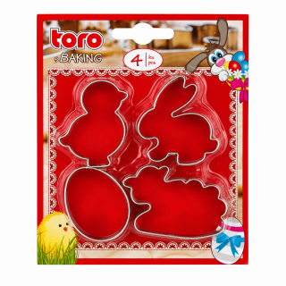 Vykrajovátka velikonoční OVCE, KUŘE, KRÁLÍK, VEJCE - set 4ks (zn. TORO-baking)