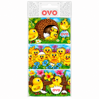 VELIKONOCE - košilky / fólie smršťovací - kuřátka - set 9ks (zn. OVO)