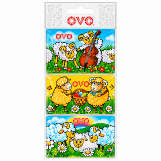 VELIKONOCE - košilky / fólie smršťovací - beránci - set 9ks (zn. OVO)