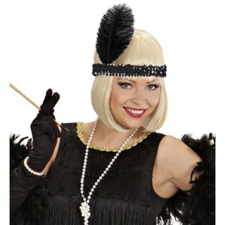 ČELENKA retro charleston 20. léta, černá barva (zn. Widmann)