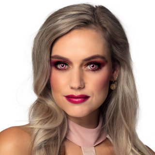 Kontaktní čočky Femme Fatale, jasně růžové s černým okrajem (zn. BOLAND)