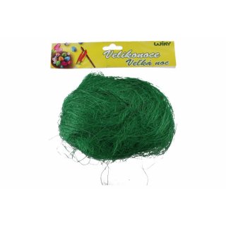 Tráva dekorační, zelená barva,  30g (zn. WIKY)