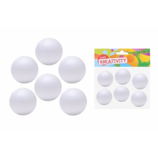 Koule dekorační, polystyrenové, velikost 6cm - set 6ks (zn. WIKY)