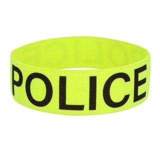 Náramek POLICIE, žlutý UV svítící (zn. BOLAND)