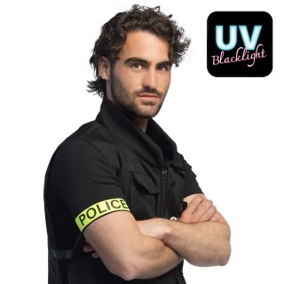 Náramek POLICIE, žlutý UV svítící (zn. BOLAND)