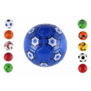 Míč fotbalový, malý 15cm, šitý, kůže, mix barev v síťce (zn. Teddies)