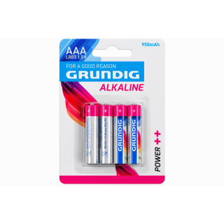 Baterie LR03/AAA alkalické, 1.5V - set 4ks (zn. GRUNDIG)