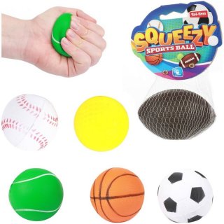 Míček mačkací pěnový - SPORTY - velikost 6-9 cm, mix druhů