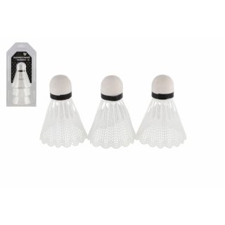 Míčky / košíčky na badminton, bílé - 3ks (zn. Teddies)