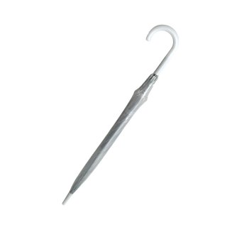 Deštník průhledný čirý, plast/kov, délka 82cm