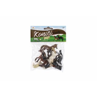 Koníci malé, plastové, velikost 6-7cm v sáčku - set 6ks (zn. Teddies)