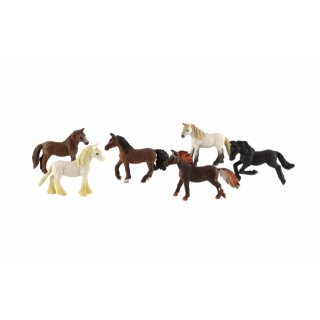 Koníci malé, plastové, velikost 6-7cm v sáčku - set 6ks (zn. Teddies)