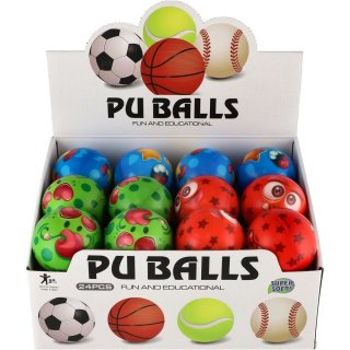 Míček MONSTER PŘÍŠERA, pěnový, velikost 7.5cm, mix 6 barev