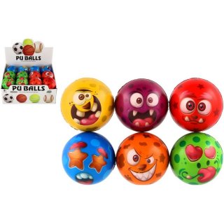 Míček MONSTER PŘÍŠERA, pěnový, velikost 7.5cm, mix 6 barev