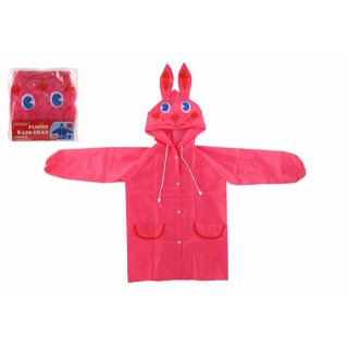 Pláštěnka dětská KRÁLÍK, velikost 110-120cm, růžová (zn. Teddies)