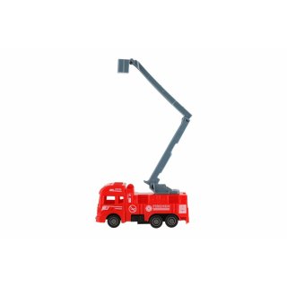 Malé autíčko HASIČI, plastové, na zpětné natažení, 11cm, mix 4 druhů