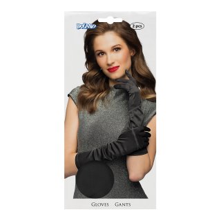 Rukavičky dlouhé NICE - černá barva, polyesterové, délka 40cm (zn. BOLAND)