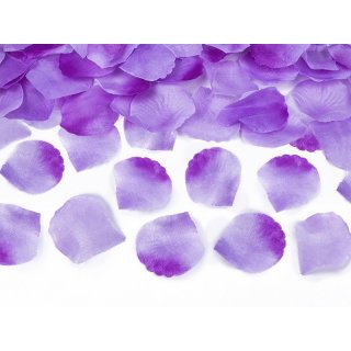 Vystřelovací konfety, fialové, lístky růží, 60 cm (zn. PartyDeco)