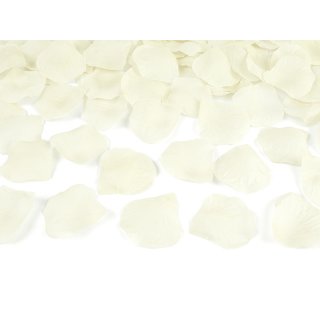 Vystřelovací konfety, krémové, lístky růží, 60 cm (zn. PartyDeco)