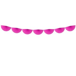 Girlanda, rozety 40 cm, tmavě růžová (zn. PartyDeco)