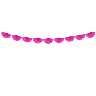 Girlanda, rozety 30 cm, tmavě růžová (zn. PartyDeco)