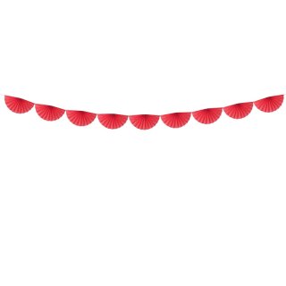 Girlanda, rozety 30 cm, červená (zn. PartyDeco)
