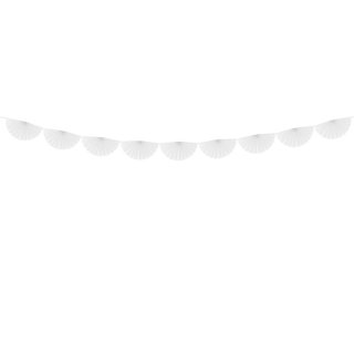 Girlanda, rozety 30 cm, bílá (zn. PartyDeco)