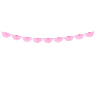 Girlanda, rozety 30 cm, světle růžová (zn. PartyDeco)