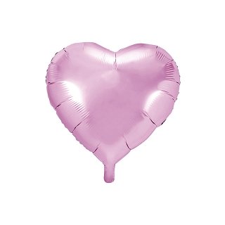 Fóliový balón 45 cm, srdce, světle růžový