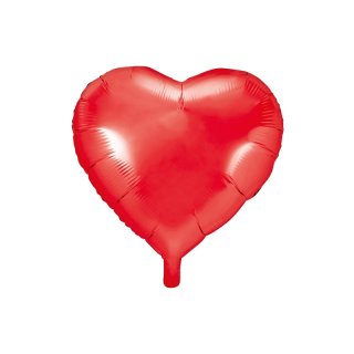 Fóliový balón 45 cm, srdce, červený