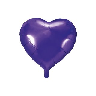 Fóliový balón 45 cm, srdce, fialový