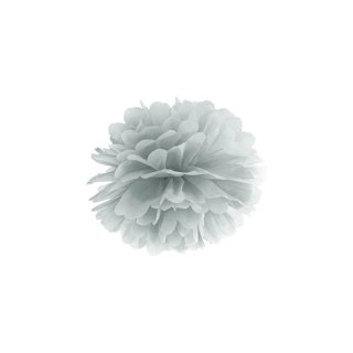 Závěsný pompom, stříbrná, 25 cm (zn. PartyDeco)