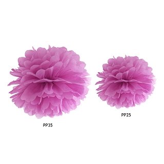 Pompom, švestková, 25 cm (zn. PartyDeco)