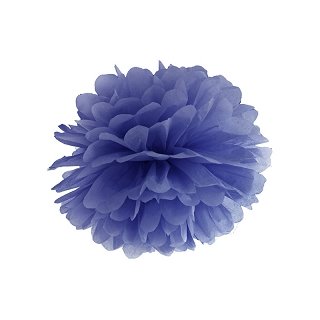 Pompom, tmavě modrá, 35 cm