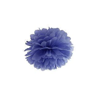 Pompom, tmavě modrá, 25 cm (zn. PartyDeco)