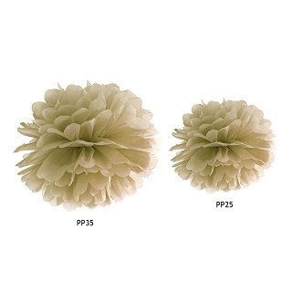 Pompom, zlatá, 35 cm (zn. PartyDeco)