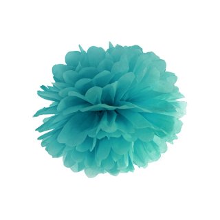 Pompom, tyrkysová, 35 cm (zn. PartyDeco)