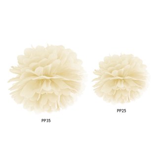 Pompom, krémová, 25 cm (zn. PartyDeco)