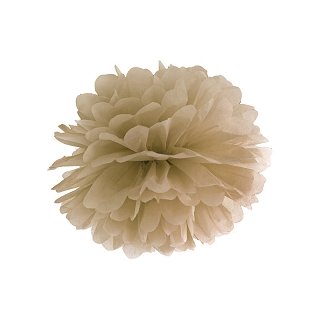 Pompom, karamel, 35 cm (zn. PartyDeco)
