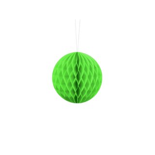 Papírová dekorace, světle zelená, koule, 10 cm (zn. PartyDeco)